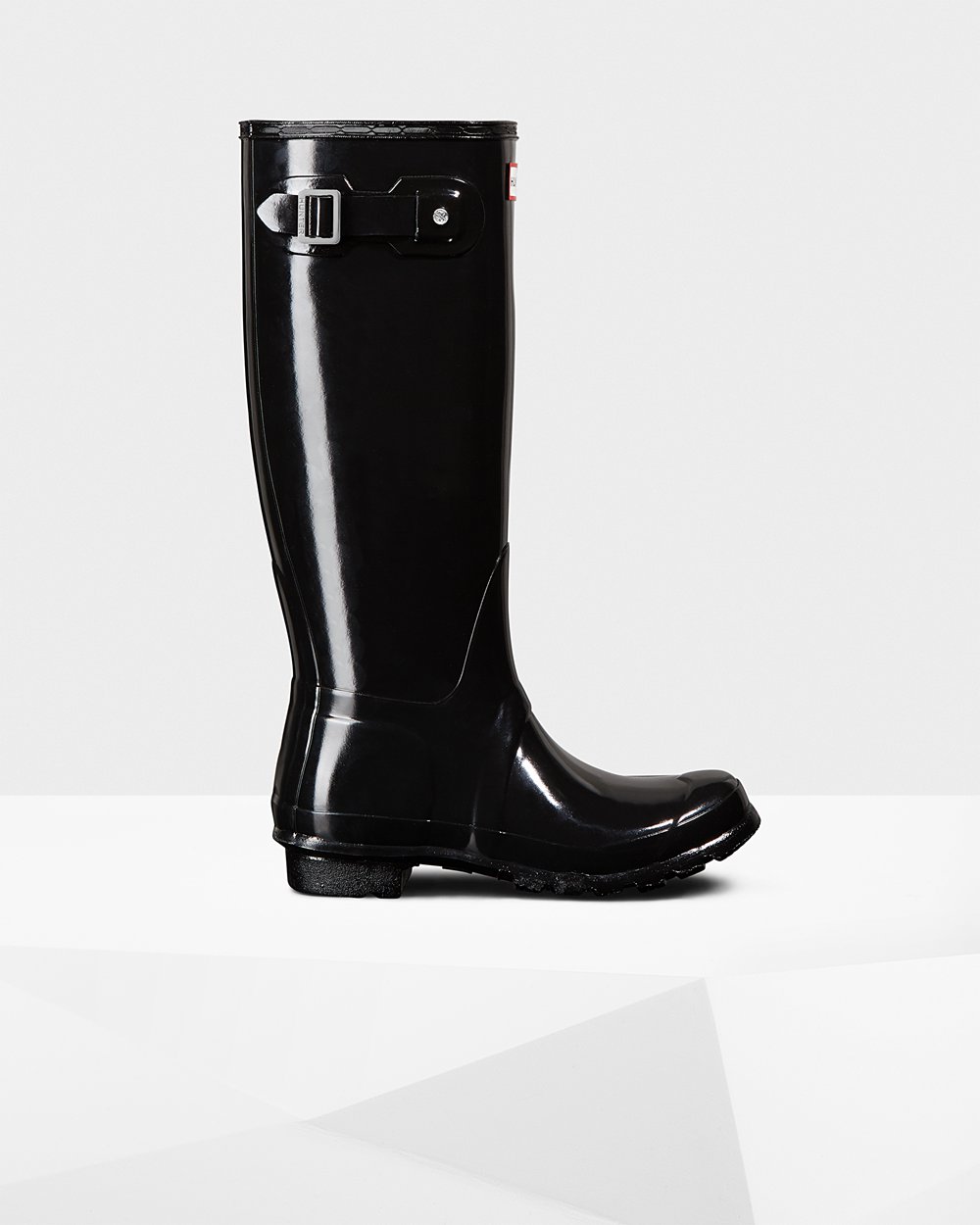 Womens Hunter Tall Rain Boots Black - Original Gloss - 7245891-XB